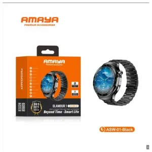 AMAYA Glamour 1 ASW-01 Smart Watch with Bluetooth Calling and Metal Strap