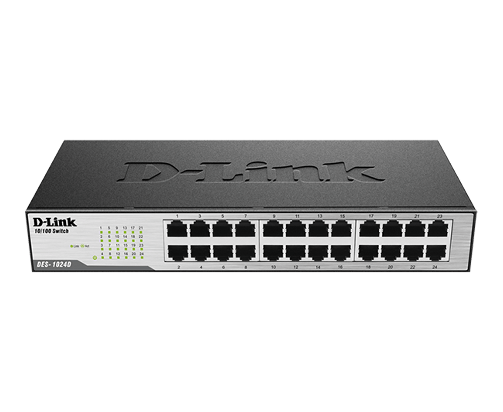 D-Link 24-port 10/100Mbps Unmanaged Switch – DES-1024D