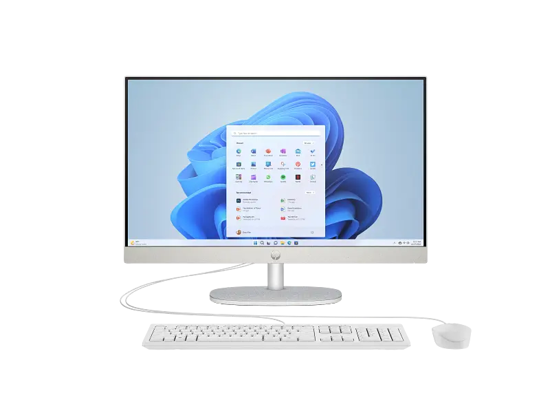 HP 24-cr0125nh All-in-One PC Intel Core i7-1355U 8GB RAM 512GB SSD 23.8-inch Full HD IPS Touchscreen Shell White