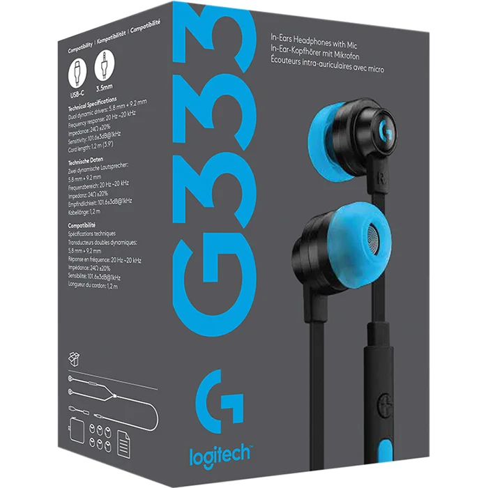 Logitech G333 Wired Gaming Earphones with Mic Kenya