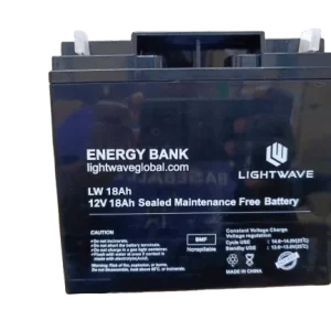 Lightwave 12V 18Ah UPS battery Kenya high capacity sealed lead acid battery for UPS CCTV and inverter