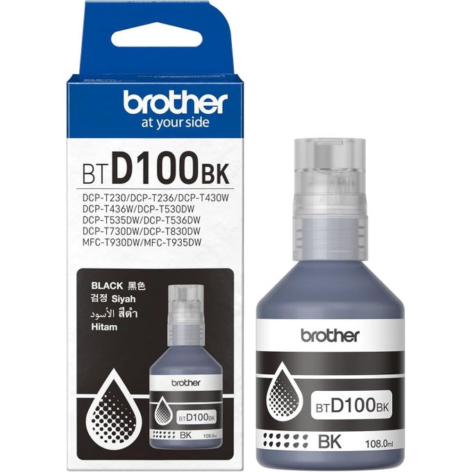 Brother BTD100BK genuine black ink bottle for compatible Brother ink tank printers