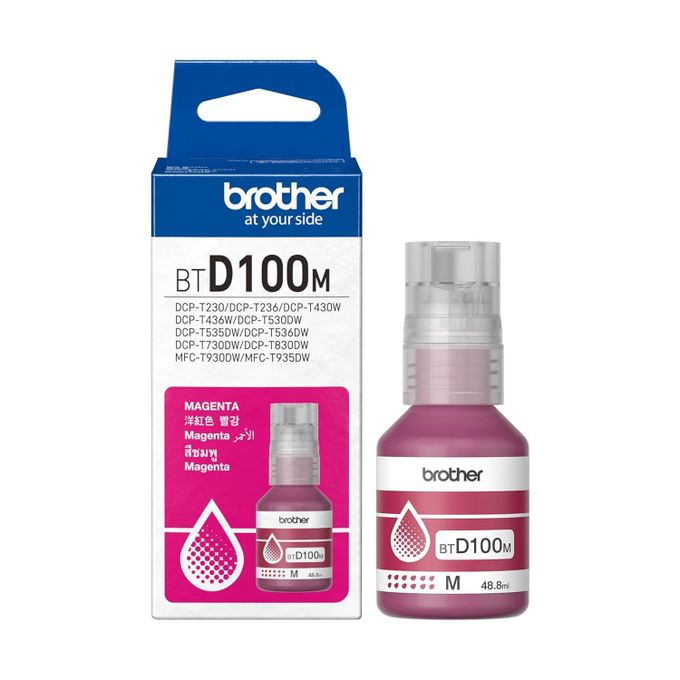Brother Genuine BTD100M magenta ink bottle for compatible Brother ink tank printers