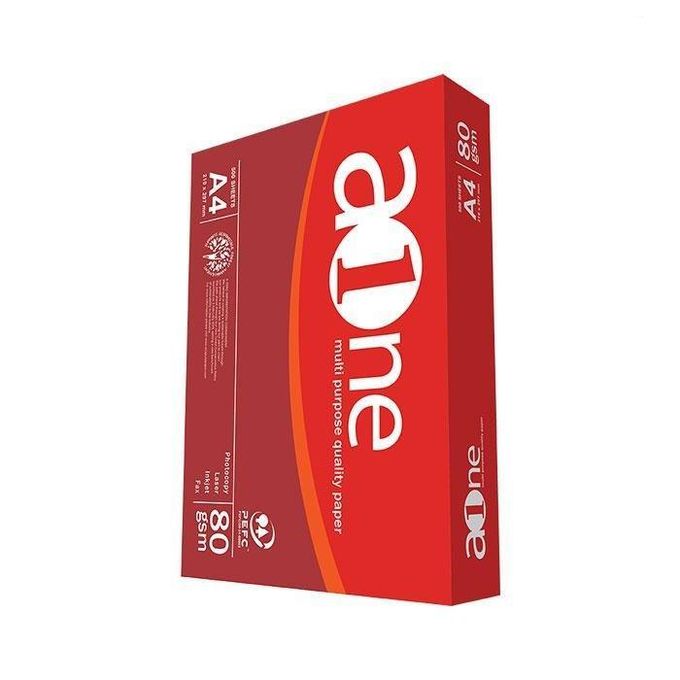 A-One white A4 printing and photocopy paper ream, 80gsm, 500 sheets